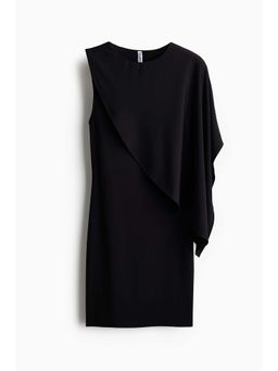 H&M - Women Black Cape-Detail Mini Dress