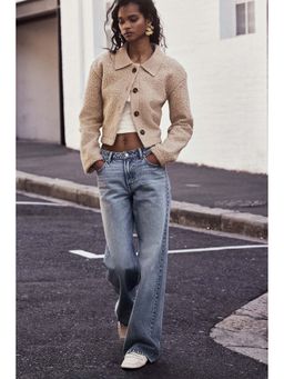 H&M - Women Beige Teddy Cardigan