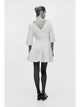 H&M - Women Beige Boucle Dress