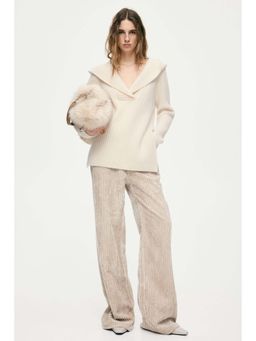 H&M - Women White Hooded Wool Jumper