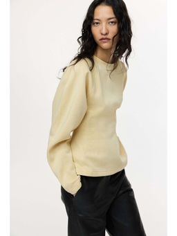 H&M - Women Beige Waisted Sweatshirt