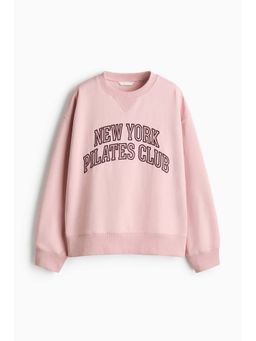 H&M - Women Pink Motif-Detail Sweatshirt