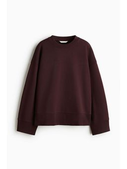H&M - Women Brown Oversized Cotton Sweatshirt