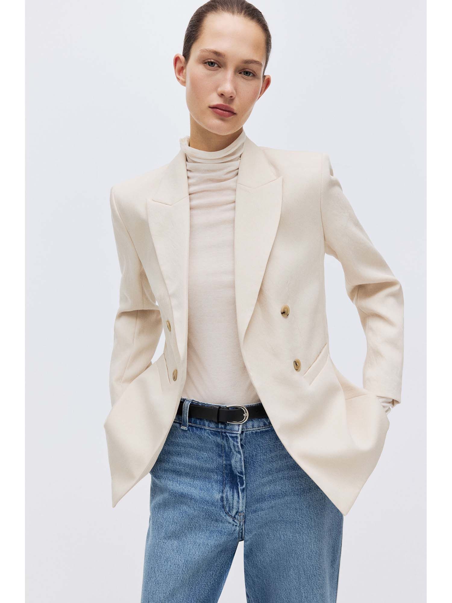 h&m Women Beige Blazer-picture-19