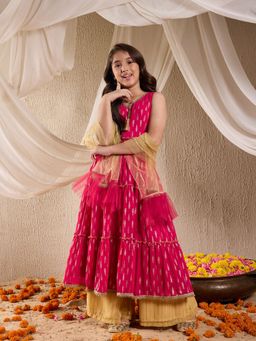 PSPeaches - Ks Rani foil Kurta with Palazzo and Dupatta (Set of 3)