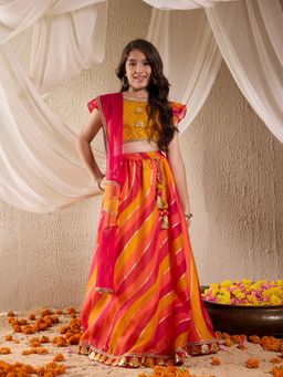 PSPeaches - Lehenga Choli with Dupatta Mustard (Set of 3)