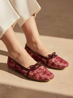 Koblerr - Maroon Women Embellished Ballerina