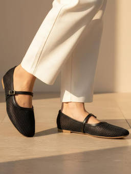 Koblerr - Black Women Embellished Ballerina