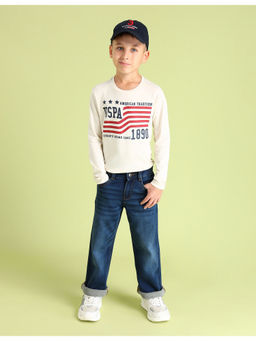 U.S. POLO ASSN. - Boys Blue Bootcut Fit Mid Rise Jeans