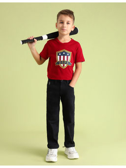 U.S. POLO ASSN. - Boys Black Regular Fit Cotton Jeans