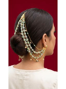 Jovi's Jewels - Women Multi-Color Kundan Polki Ear Chain