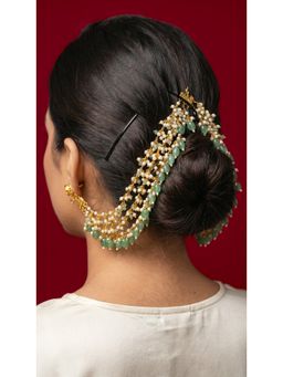 Jovi's Jewels - Women Multi-Color Kundan Polki Ear Chain