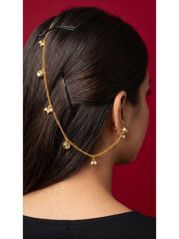 Jovi's Jewels - Women White Kundan Polki Ear Chain