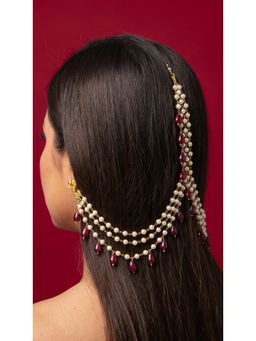 Jovi's Jewels - Women Multi-Color Kundan Polki Ear Chain