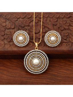 SHILLYN - White Golden Chin Aura Jewellery Set