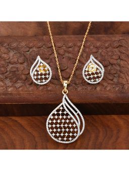 SHILLYN - White Lumina Spark Gold Jewellery Set