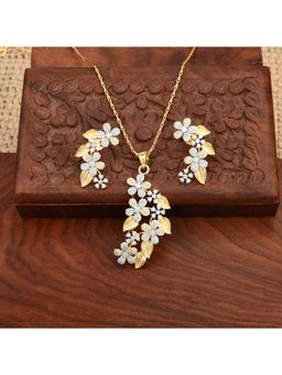 SHILLYN - White Gilded Crown Jewellery Set