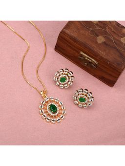 SHILLYN - Green Dewdrop Sparkle Emerald Jewellery Set