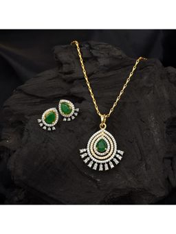 SHILLYN - Green Seraphique Gold Diamond Emerald Jewellery Set