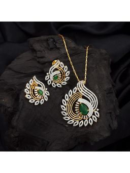 SHILLYN - Green Luxentra Sovereign Diamond Emerald Jewellery Set