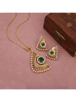 SHILLYN - Green Ravielle Golden Emerald Royale Jewellery Set