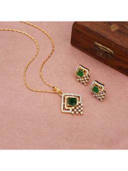 SHILLYN - Green Elowra Feminine Emerald Shine Jewellery Set