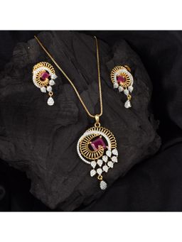 SHILLYN - Pink Crystal Cascade Jewellery Set