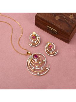 SHILLYN - Pink Elowen Spark Ruby Jewellery Set