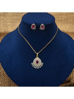 SHILLYN - Pink Seraphique Gold Diamond Ruby Jewellery Set