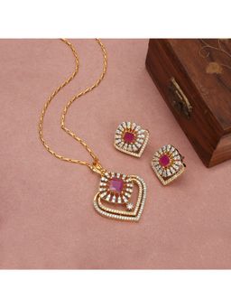 SHILLYN - Pink Velora Fine Edge Ruby Jewellery Set
