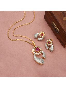 SHILLYN - Pink Avenya Elegant Spark Ruby Jewellery Set