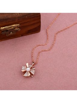 SHILLYN - Rotating Rosy Glow Diamond Necklace