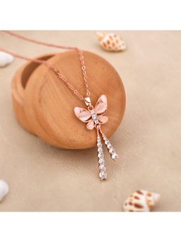 SHILLYN - Rosy Butterfly Radiance Necklace