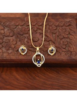 SHILLYN - Blue Elyra Minimal Diamond Jewellery Set