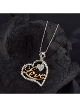 SHILLYN - Endless Love Silver Gold Diamond Pendant with Necklace