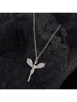 SHILLYN - Celestial Grace Silver Angel Pendant with Necklace