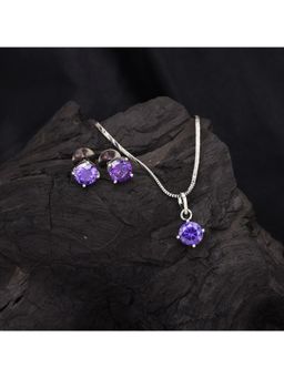 SHILLYN - Purple Zirconia Royale Jewellery Set