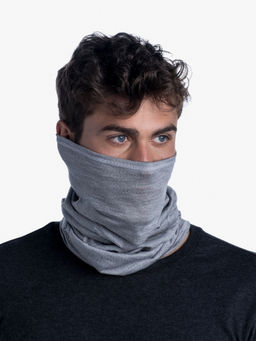 Buff - Unisex Light Weight Merino Wool Solid Light Grey Gaiter (S)