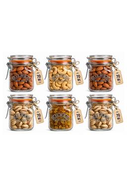 Kilner - Premium Airtight Clip Top Glass Jar 70Ml Kitchen Storage (Pack Of 6)