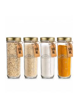 Kilner - Premium Wide Mouth Airtight Glass Preserve Jar 500Ml Reusable (Pack Of 4)