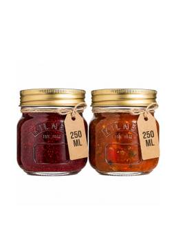 Kilner - Premium Airtight Glass Preserve Jar with Screw Lid 250Ml (Pack Of 2)