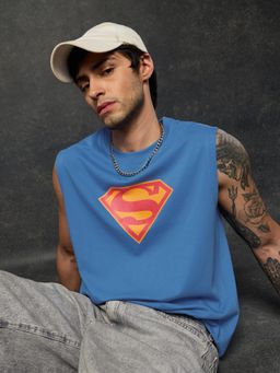 The Souled Store - Official Superman Look Up Men Easy Fit T-Shirt