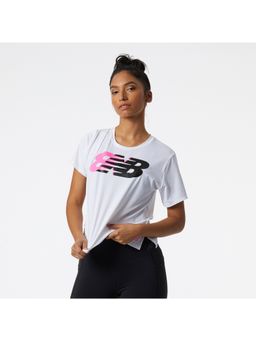 New Balance - Women's White T-Shirt