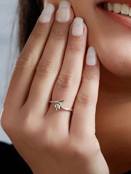 Priyaasi - Sheer By Sterling Silver Tiny Flower Ring