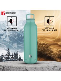 Bergner - Walking Daisy Droplet Thermosteel Hot and Cold 525ml Flask - Green