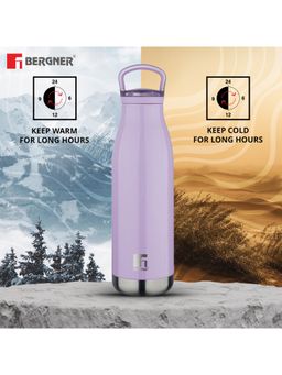 Bergner - Walking Belle Blossom Thermosteel Hot and Cold 720ml Flask - Purple