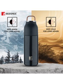 Bergner - Walking Aqua zest Thermosteel Hot and Cold 350ml Flask (Black)