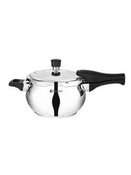 Bergner - Pura Stainless Steel 1.5 L Belly Shape Outer Lid Induction Pressure Cooker