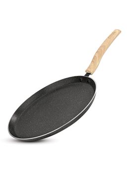Bergner - Earth Black Non-Stick Induction Base Dosa Tawa, Consumes Less Cooking Oil