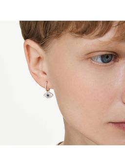 SWAROVSKI - Symbolica Eye, Multicolored, Rose Gold-Tone Plated Hoops Earrings